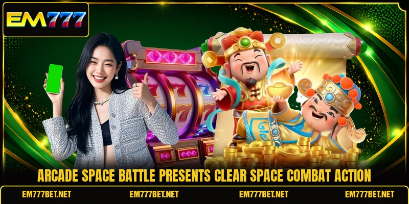 Arcade Space Battle presents clear space combat action