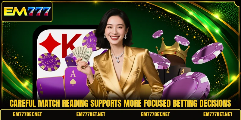 Careful match reading supports more focused betting decisions