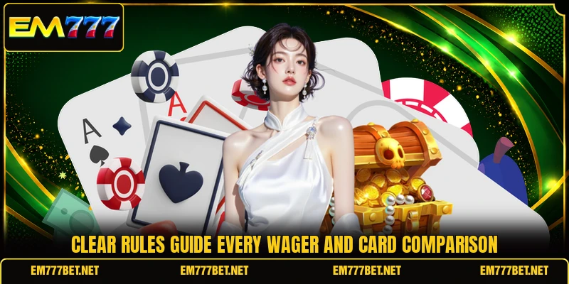 Clear rules guide every wager and card comparison