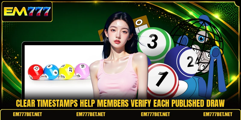 Clear timestamps help members verify each published draw
