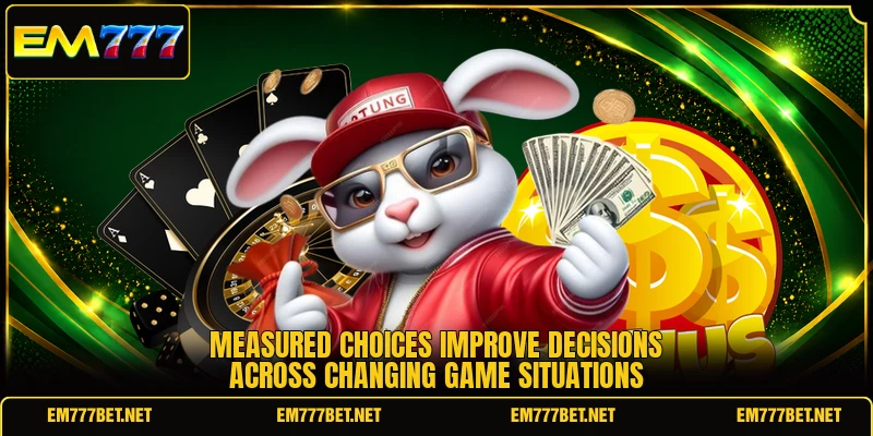 Measured choices improve decisions across changing game situations