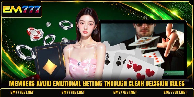 Members avoid emotional betting through clear decision rules