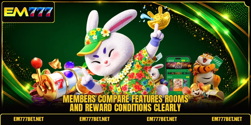 Members compare features rooms and reward conditions clearly