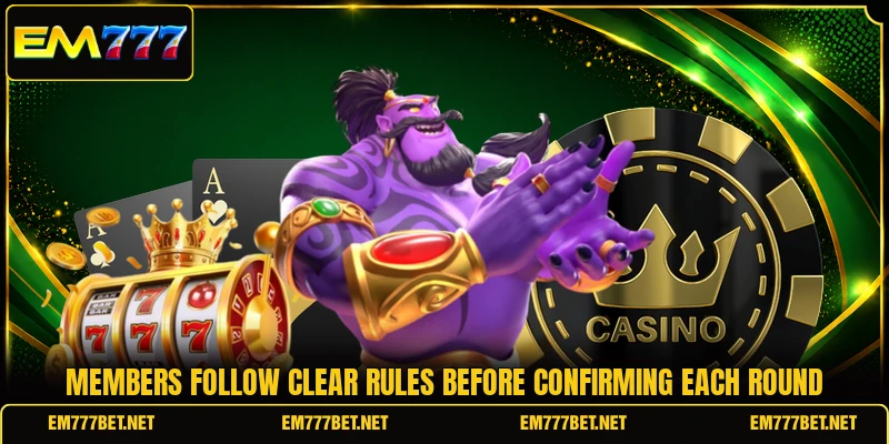Members follow clear rules before confirming each round