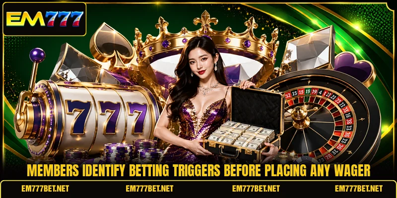 Members identify betting triggers before placing any wager