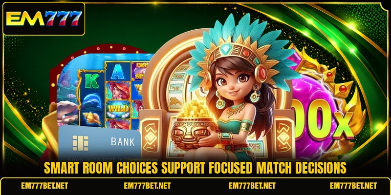 Smart room choices support focused match decisions