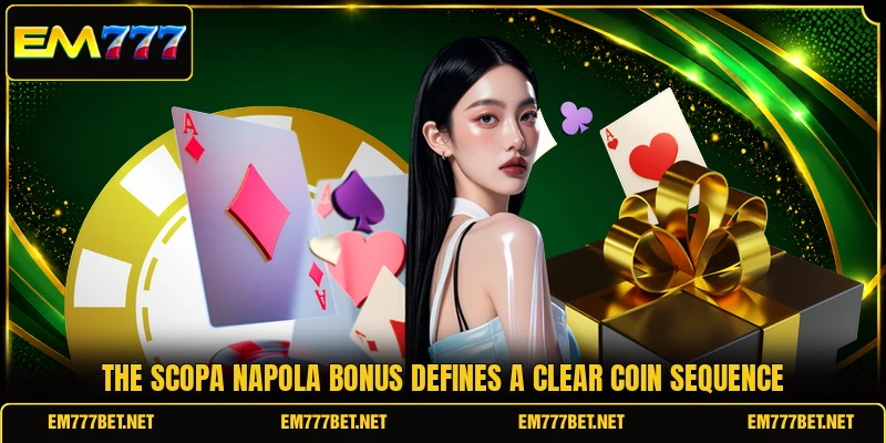 The scopa napola bonus defines a clear coin sequence